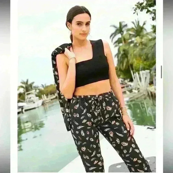 The Kooples Feather  Print Pant - Picture 1 of 10